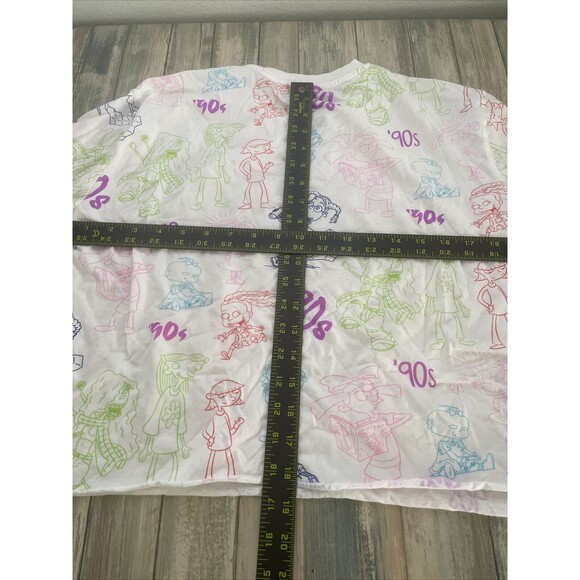 Nickelodeon Junior Womens Cropped T Shirt Large Cartoon Retro 90s - Picture 8 of 10